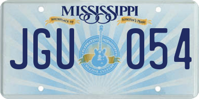 MS license plate JGU054