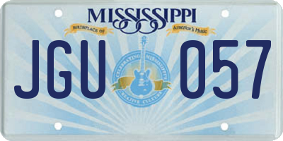 MS license plate JGU057
