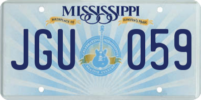 MS license plate JGU059