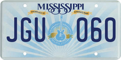 MS license plate JGU060