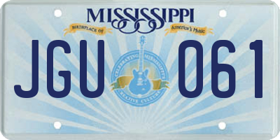 MS license plate JGU061