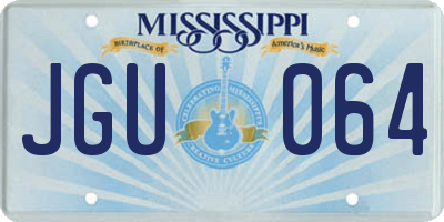 MS license plate JGU064