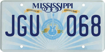 MS license plate JGU068