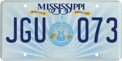 MS license plate JGU073