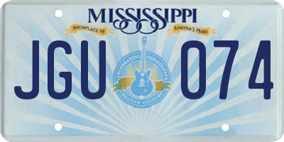 MS license plate JGU074