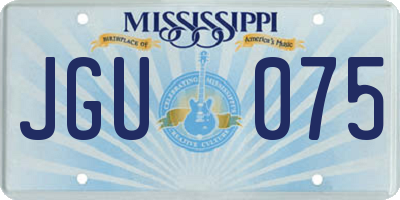 MS license plate JGU075