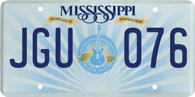 MS license plate JGU076