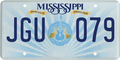 MS license plate JGU079