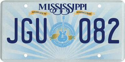 MS license plate JGU082