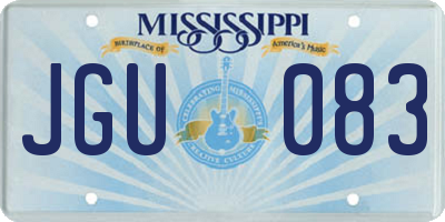 MS license plate JGU083