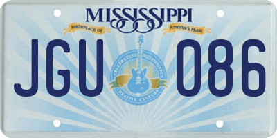 MS license plate JGU086