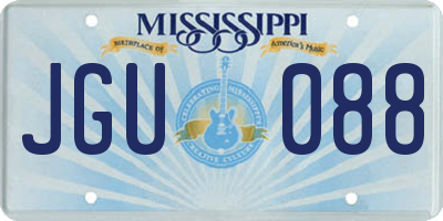 MS license plate JGU088