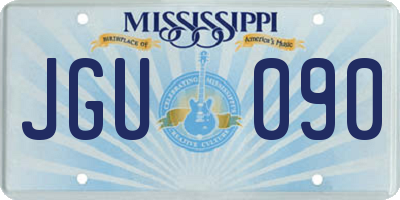 MS license plate JGU090