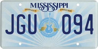 MS license plate JGU094