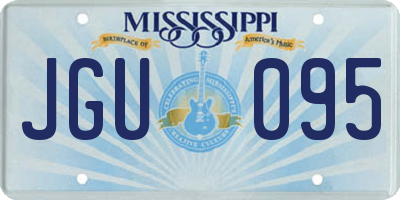 MS license plate JGU095