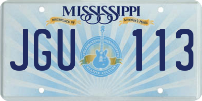 MS license plate JGU113