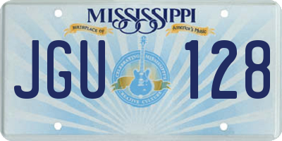 MS license plate JGU128