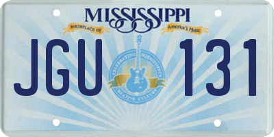 MS license plate JGU131