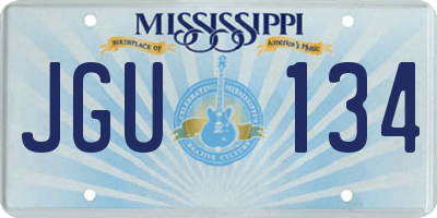 MS license plate JGU134