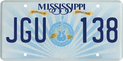 MS license plate JGU138