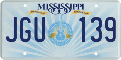 MS license plate JGU139