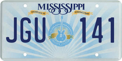MS license plate JGU141