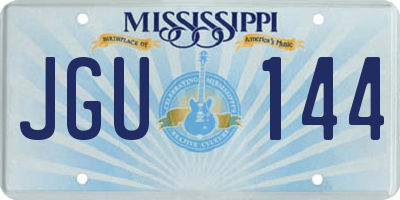 MS license plate JGU144