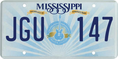 MS license plate JGU147