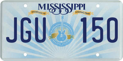 MS license plate JGU150