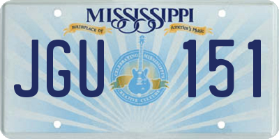 MS license plate JGU151