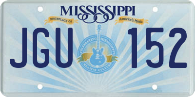 MS license plate JGU152