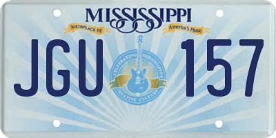 MS license plate JGU157