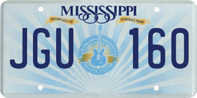 MS license plate JGU160