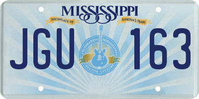 MS license plate JGU163