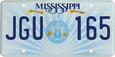 MS license plate JGU165