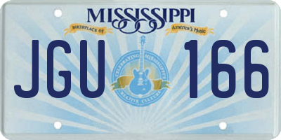 MS license plate JGU166