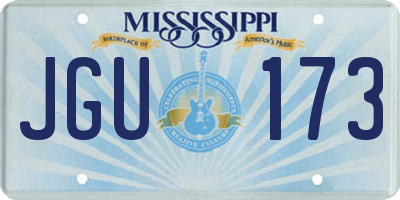 MS license plate JGU173