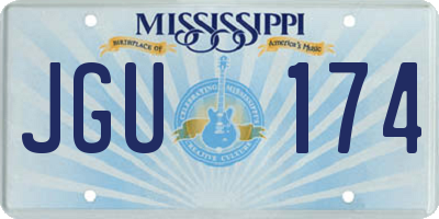 MS license plate JGU174