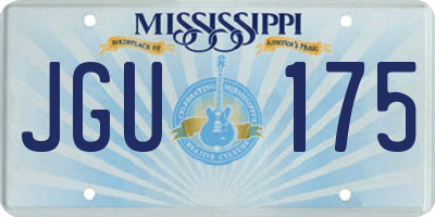 MS license plate JGU175