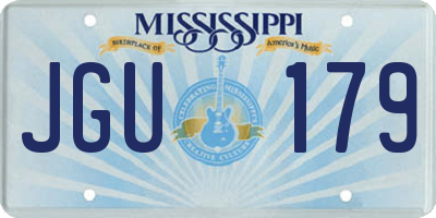 MS license plate JGU179