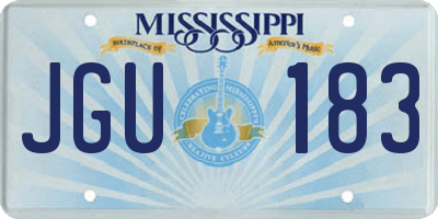 MS license plate JGU183