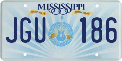 MS license plate JGU186
