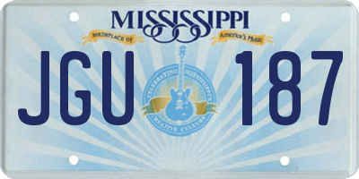 MS license plate JGU187