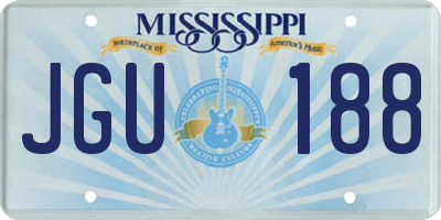 MS license plate JGU188