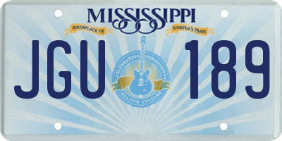 MS license plate JGU189