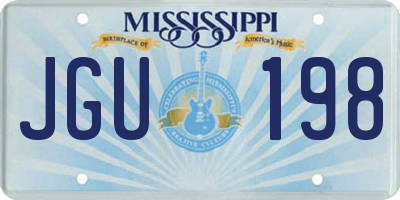 MS license plate JGU198