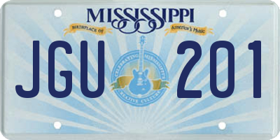 MS license plate JGU201