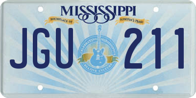 MS license plate JGU211