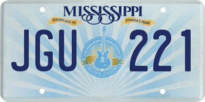 MS license plate JGU221