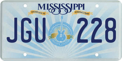 MS license plate JGU228